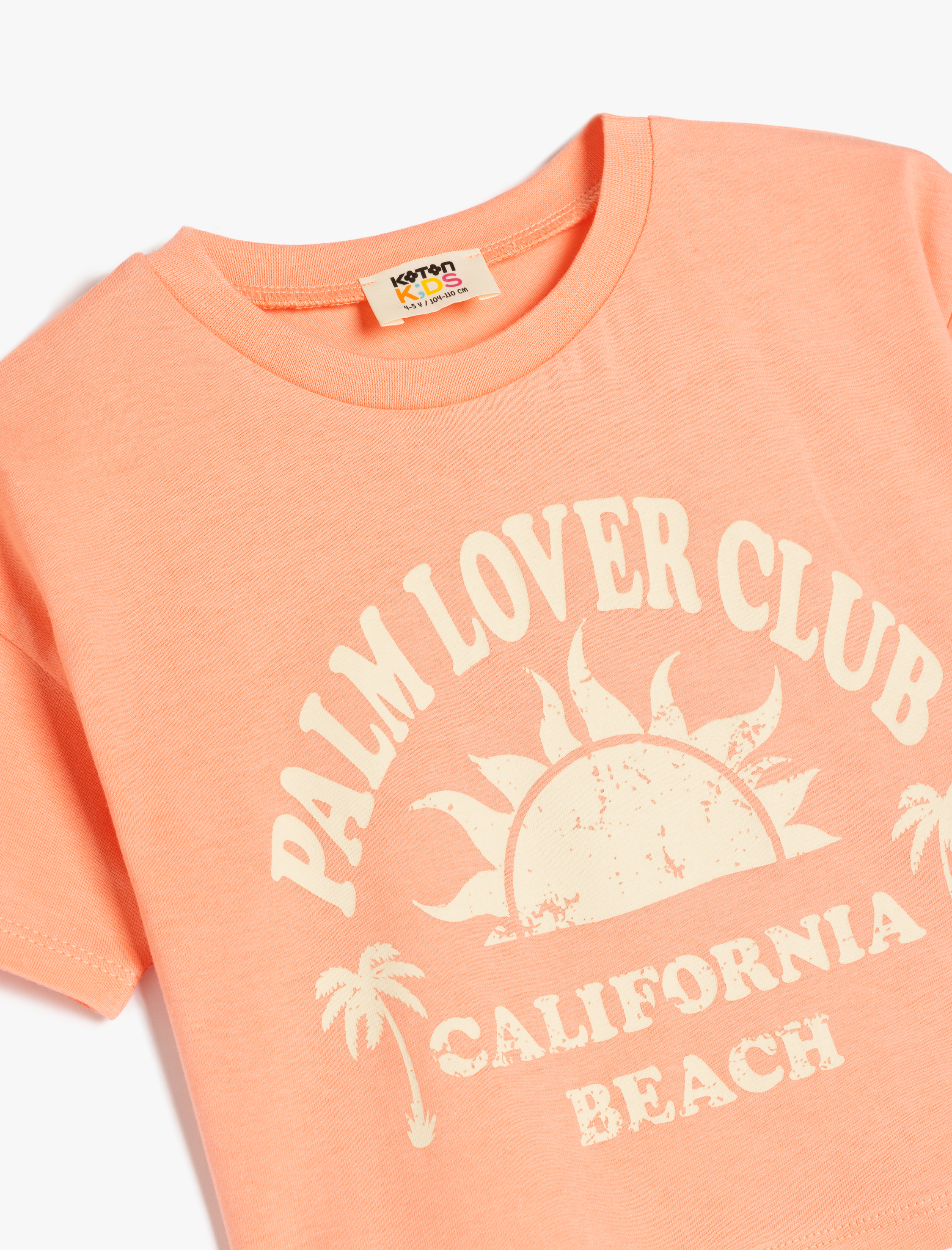  Kız Çocuk Bisiklet Yaka Kısa Kollu Pamuklu Crop Tişört