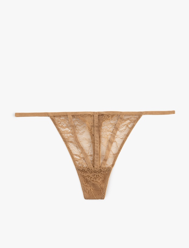 Transparan Dantelli String Külot_0
