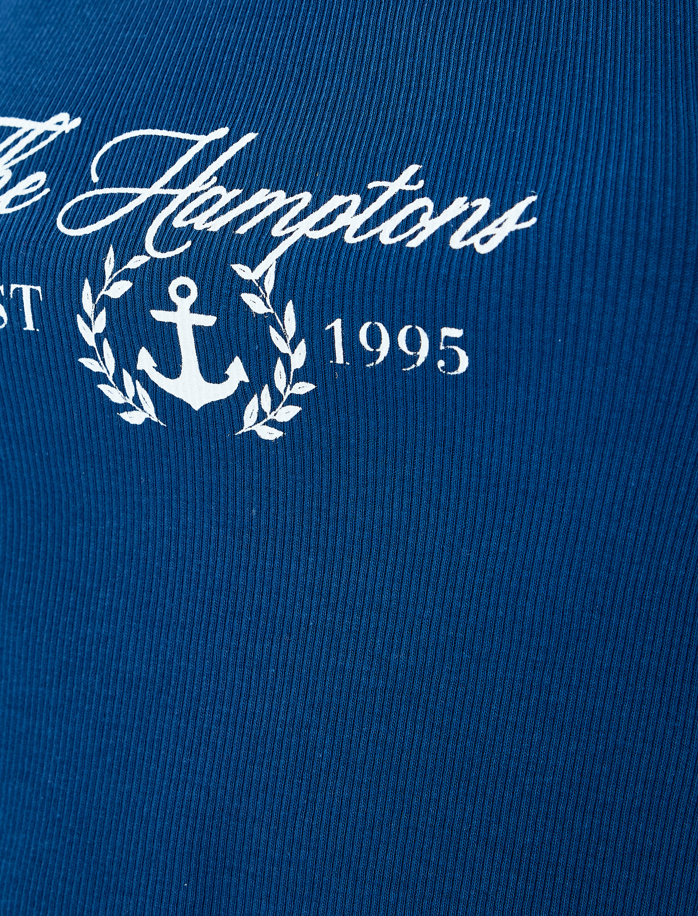   Baskı Detaylı Ribanalı Pamuklu Askılı Atlet