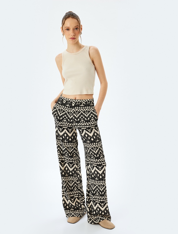  Bürümcük Regular Fit Desenli Pantolon Bürümcük
