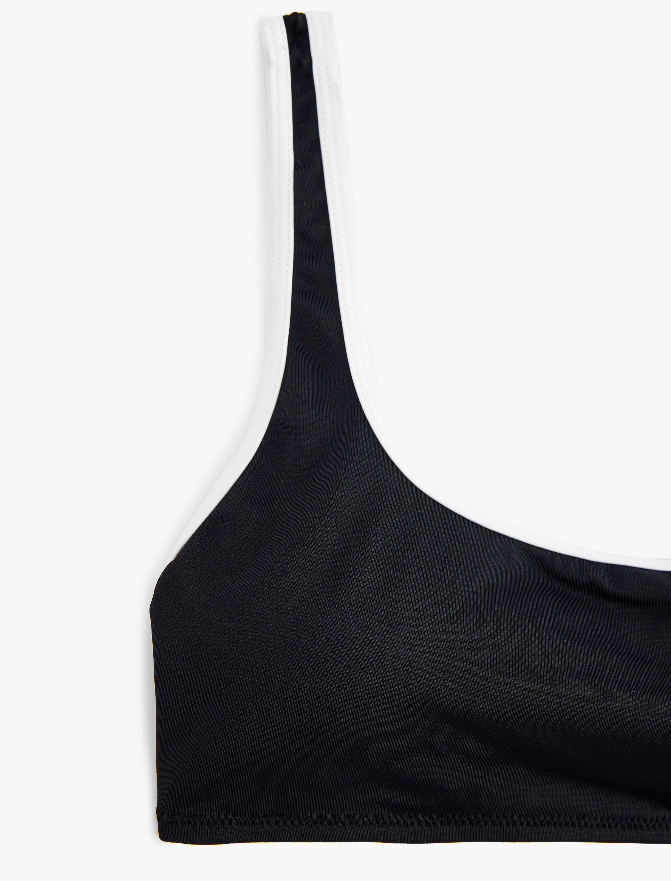   Mat Kumaş U Yaka Spor Bikini Üstü