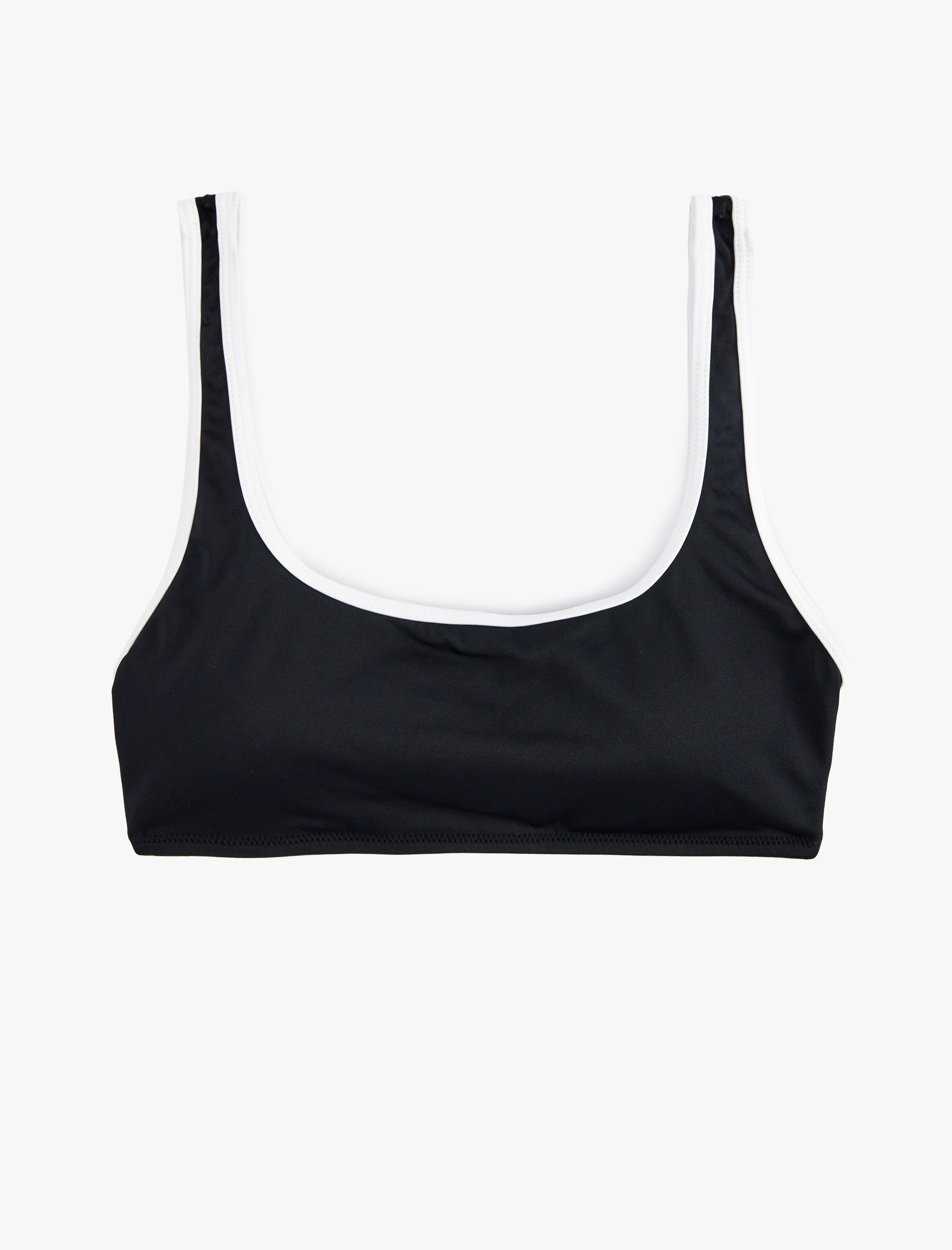 Koton Kadın Astarlı Mat Kumaş U Yaka Spor Bikini Üstü -1