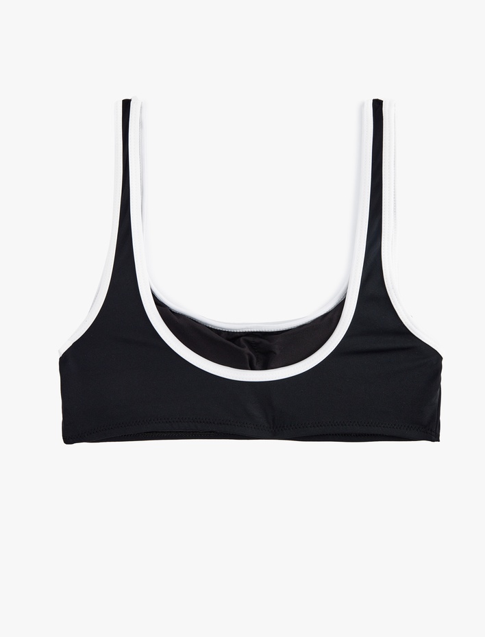  Mat Kumaş U Yaka Spor Bikini Üstü