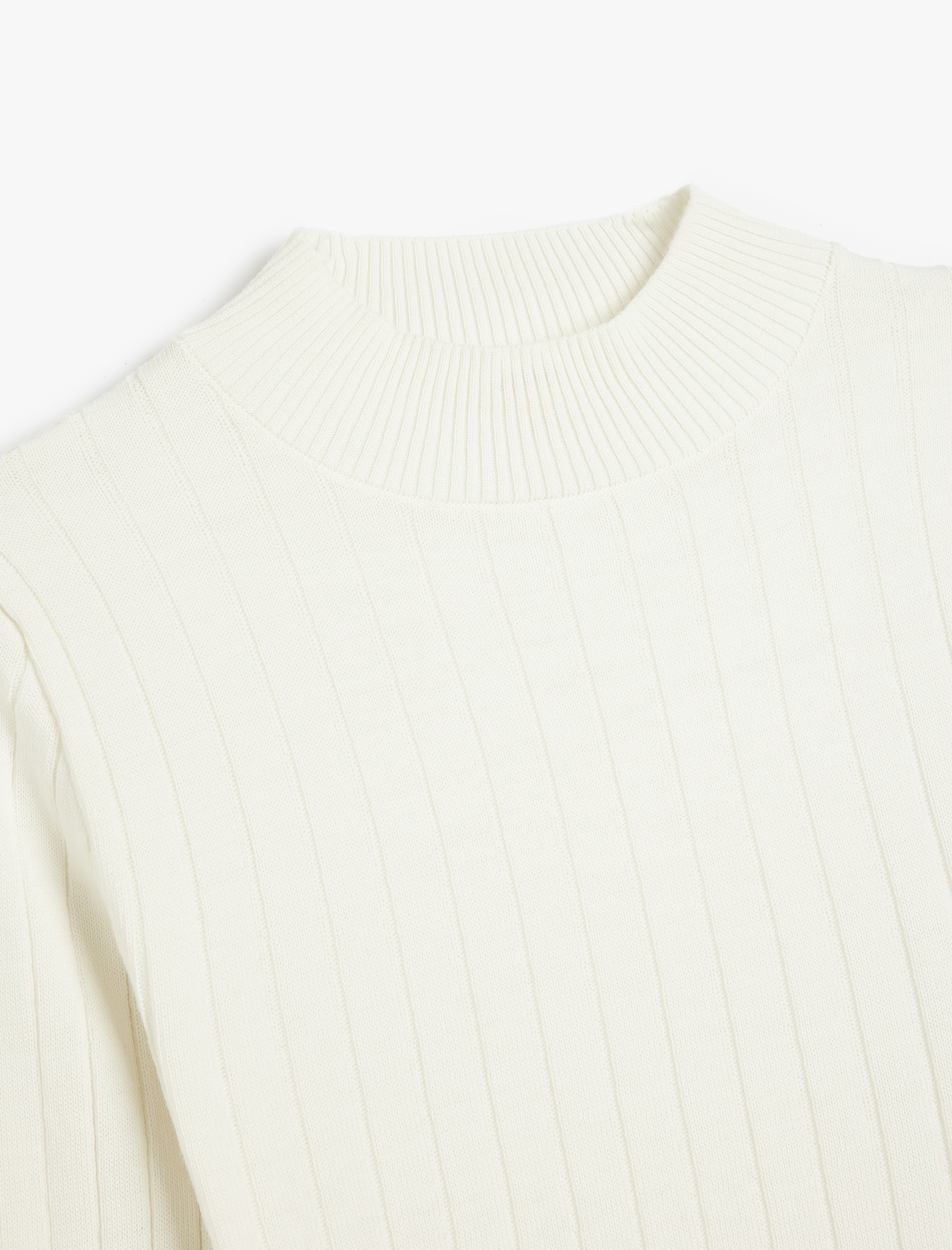 Dik Yaka Slim Fit Uzun Kollu Basic Triko Kazak