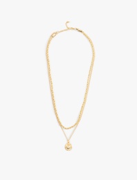 Charm Detaylı 2 Sıra Zincir Kolye