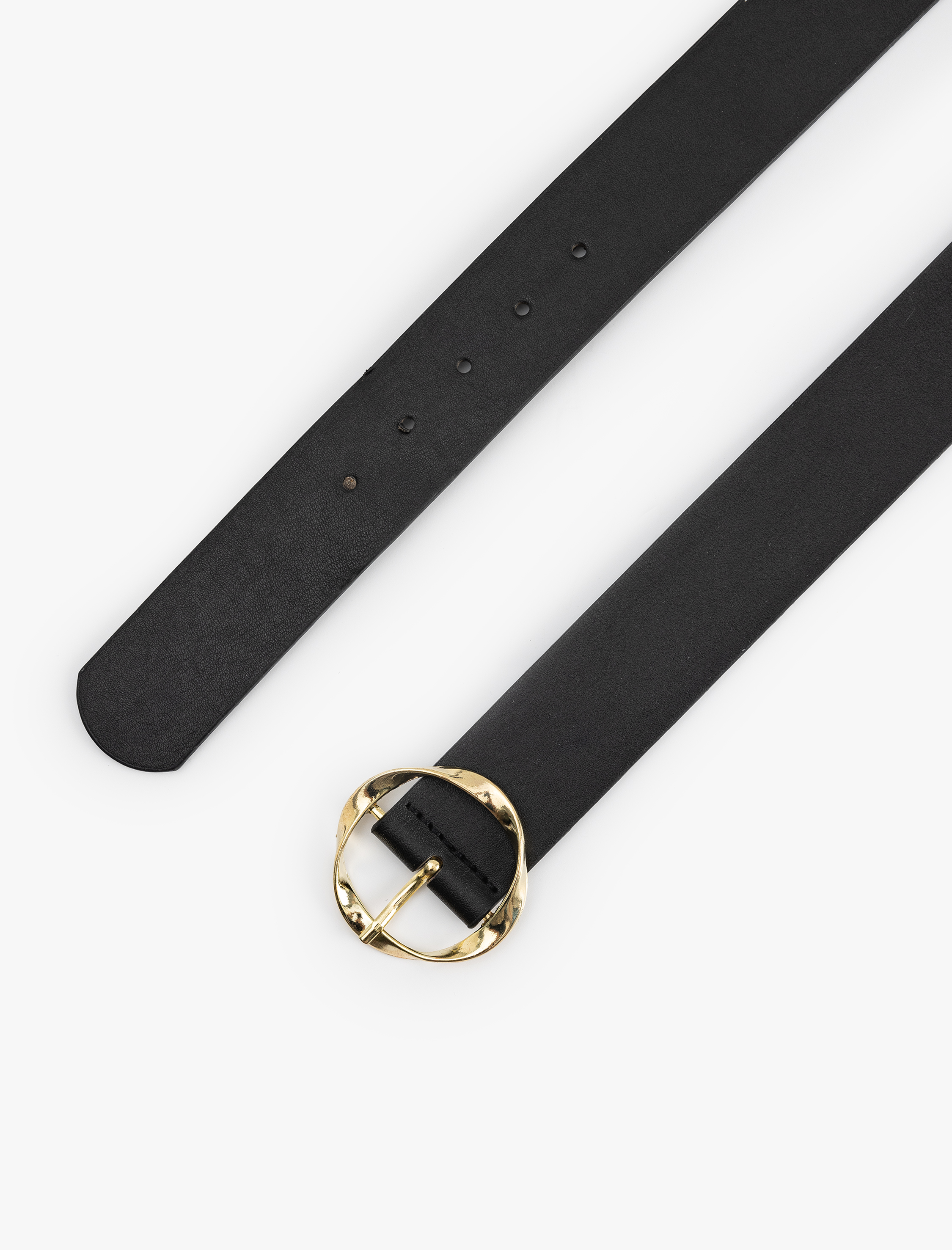  Kadın Geometrik Toka Detaylı Suni Deri Kemer