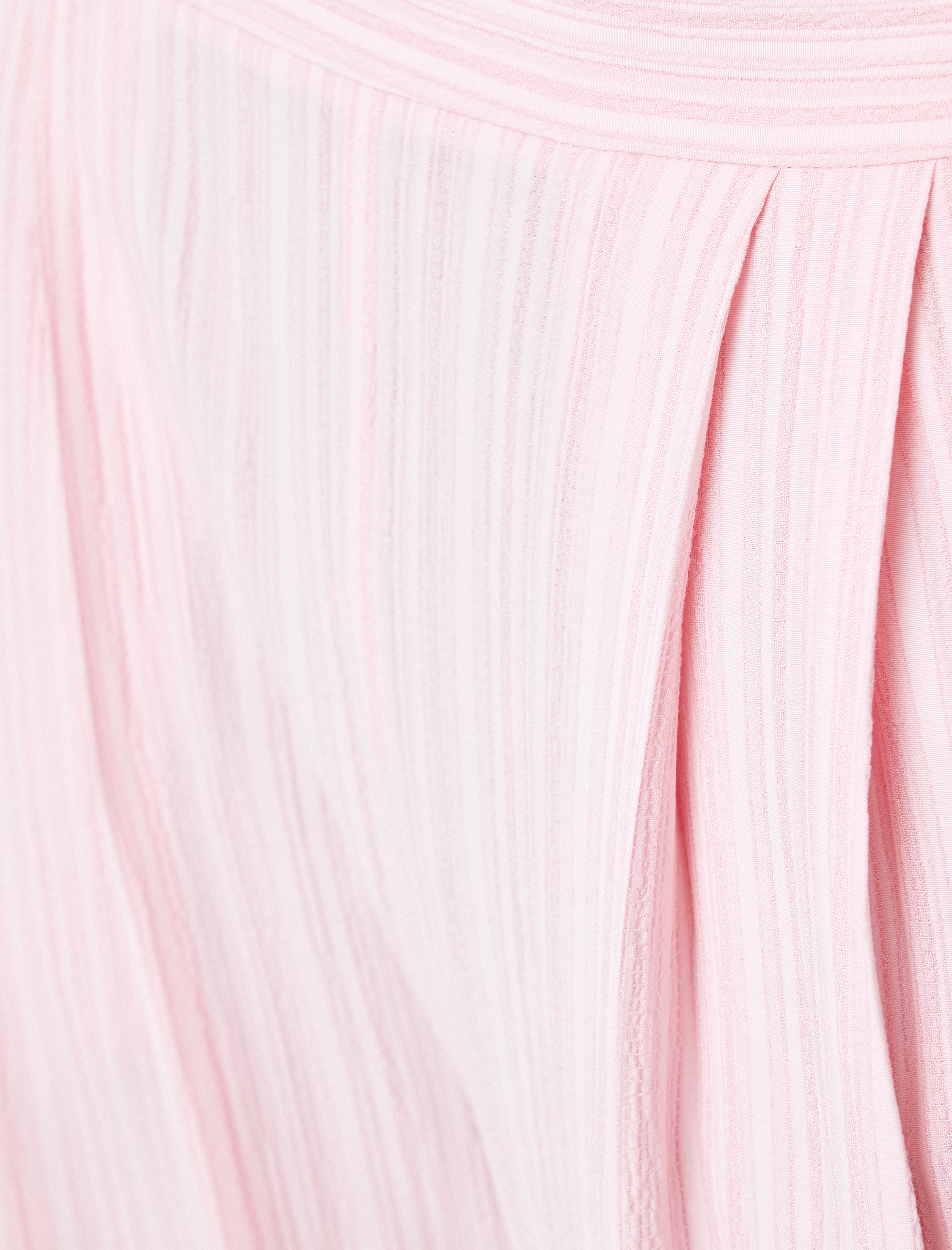   Viskon Karışımlı Cepli Dokulu Yüksek Bel Geniş Paça Pantolon