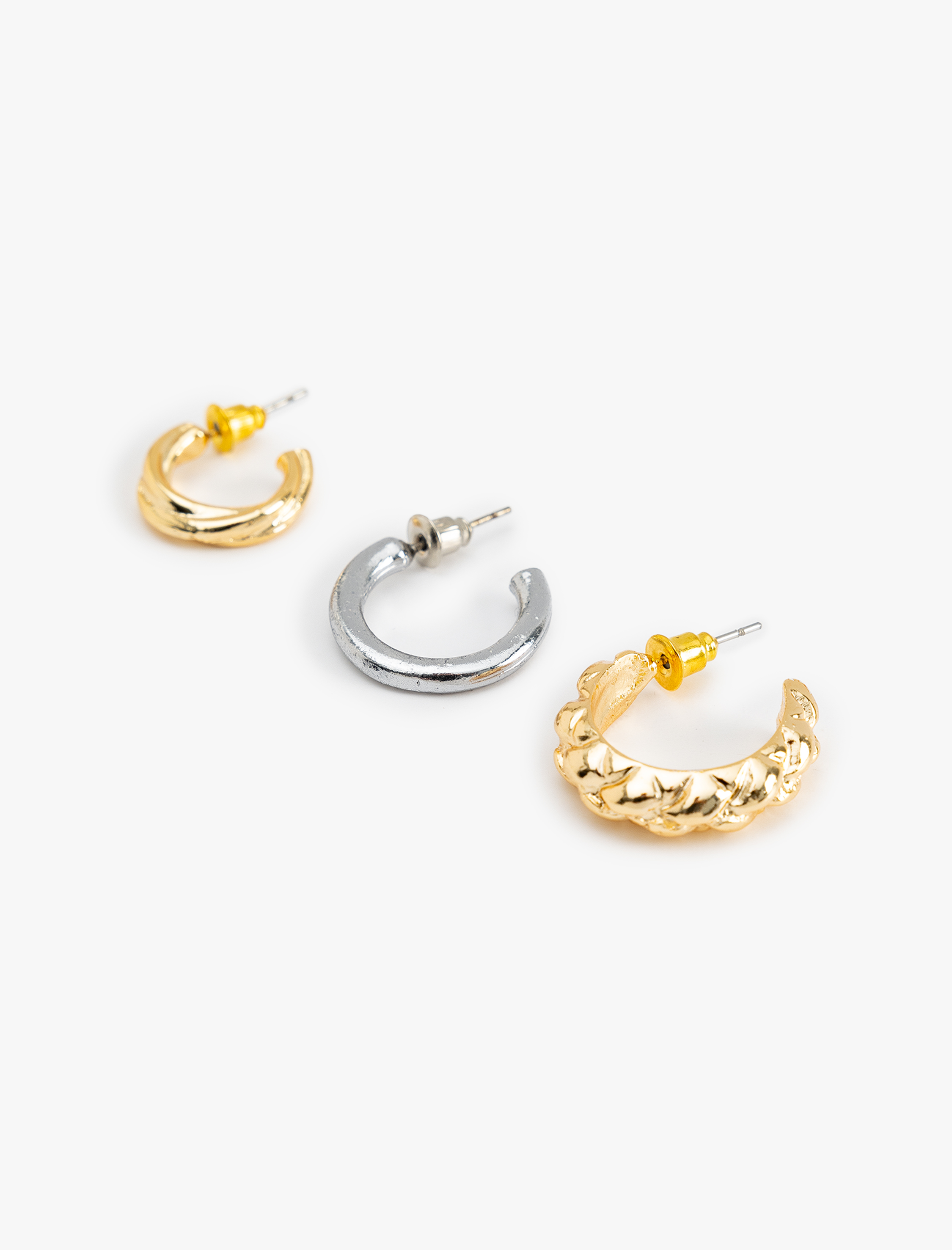  Kadın 3'lü Halka Küpe Seti