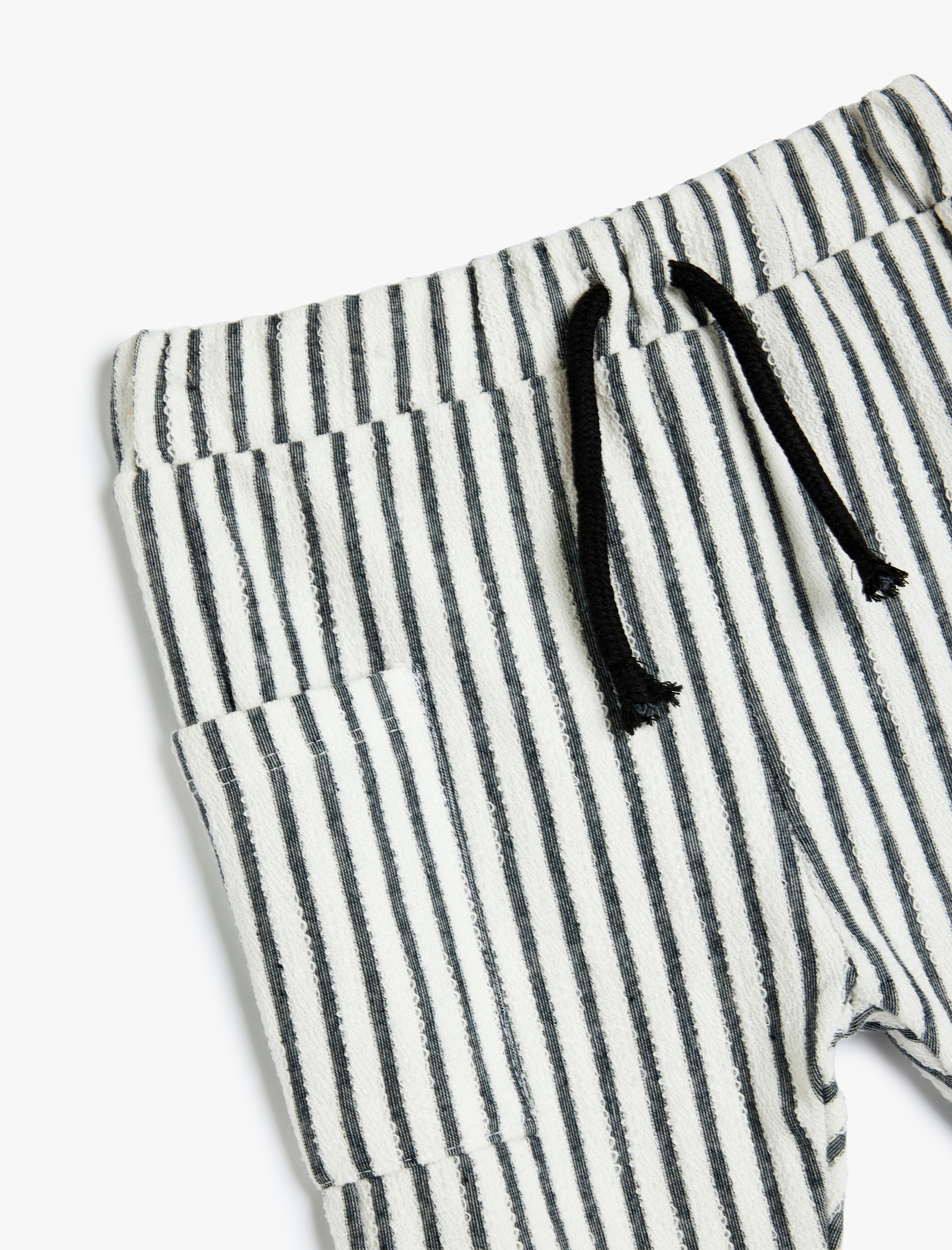  Erkek Bebek Cepli Beli Bağlamalı Pamuklu Pantolon Görünümlü Jogger Eşofman Altı