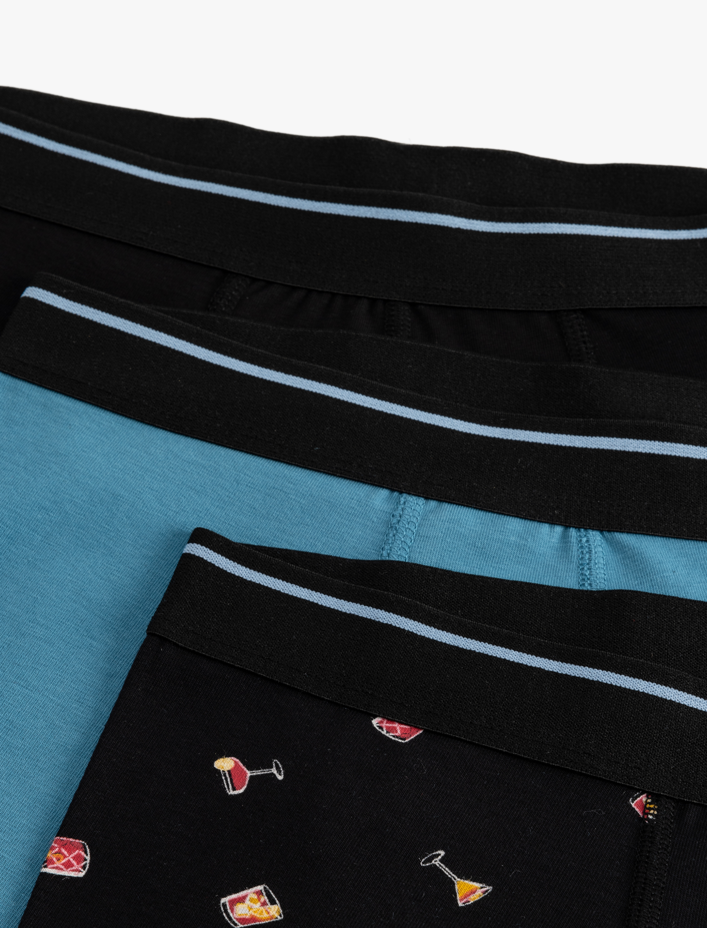   Desenli Pamuklu 3'lü Boxer Seti