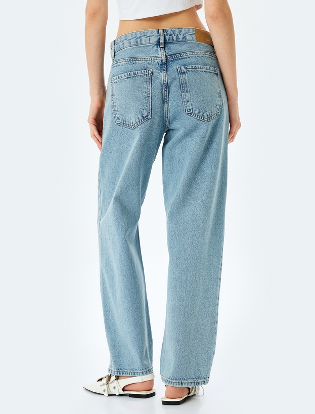 Straight Fit Normal Bel Cepli Kot Pantolon - Straight Jeans_3