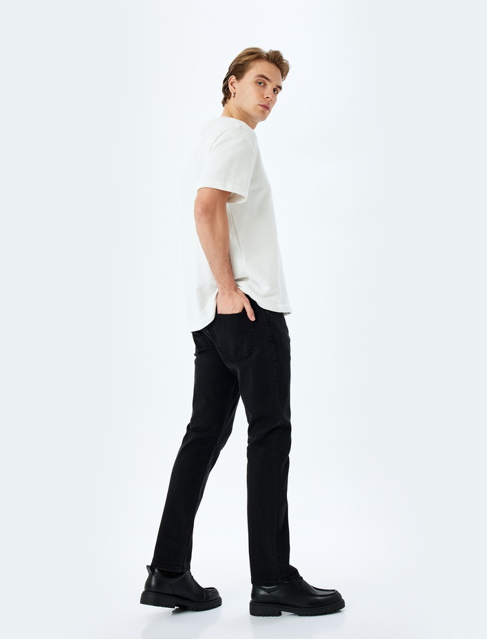  Normal Bel Pamuklu Slim Fit Jean Pantolon - Brad Jean