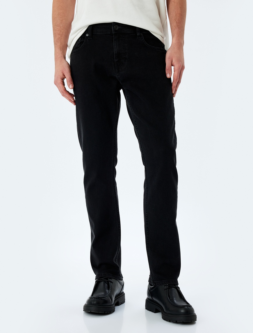   Normal Bel Pamuklu Slim Fit Jean Pantolon - Brad Jean