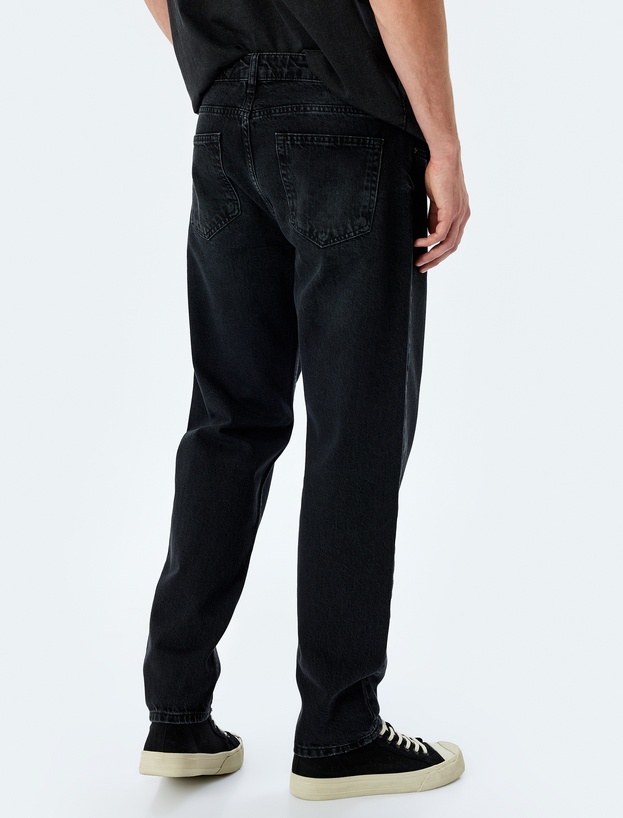 Normal Bel Pamuklu 90'lar Fit Jean Pantolon_3