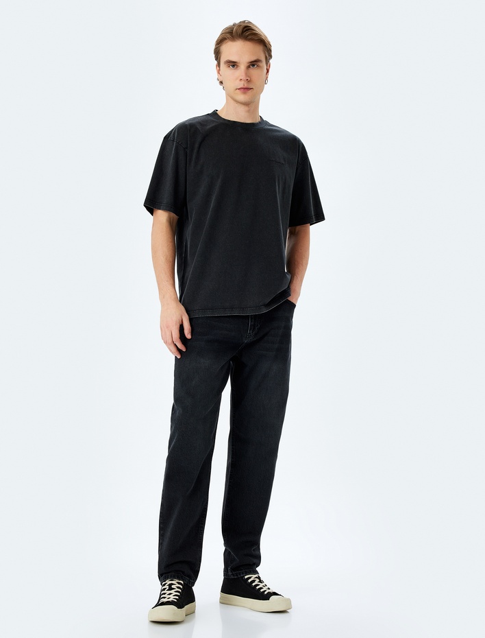  Normal Bel Pamuklu 90'lar Fit Jean Pantolon