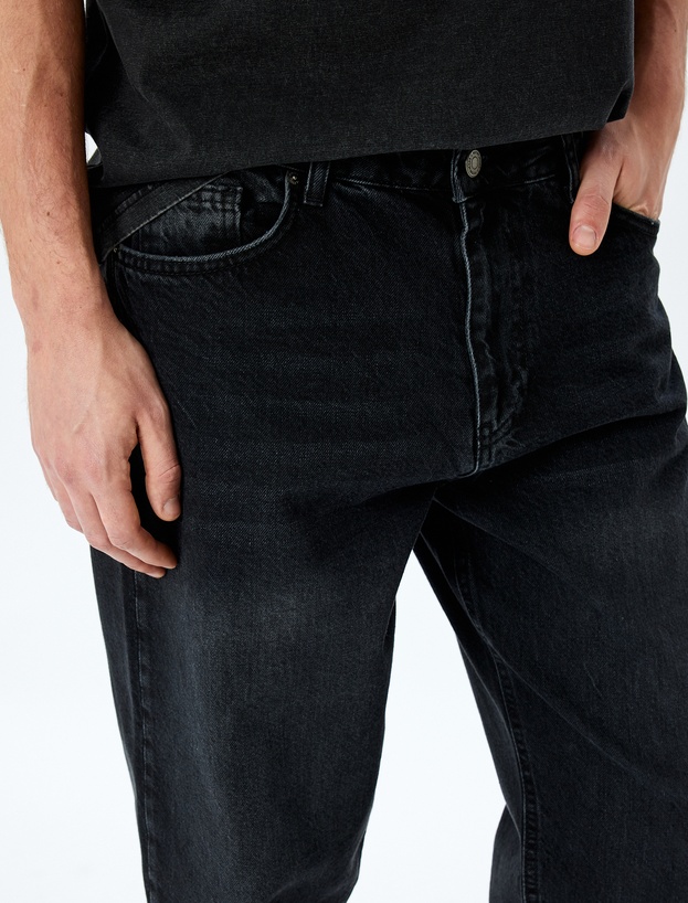 Normal Bel Pamuklu 90'lar Fit Jean Pantolon_4