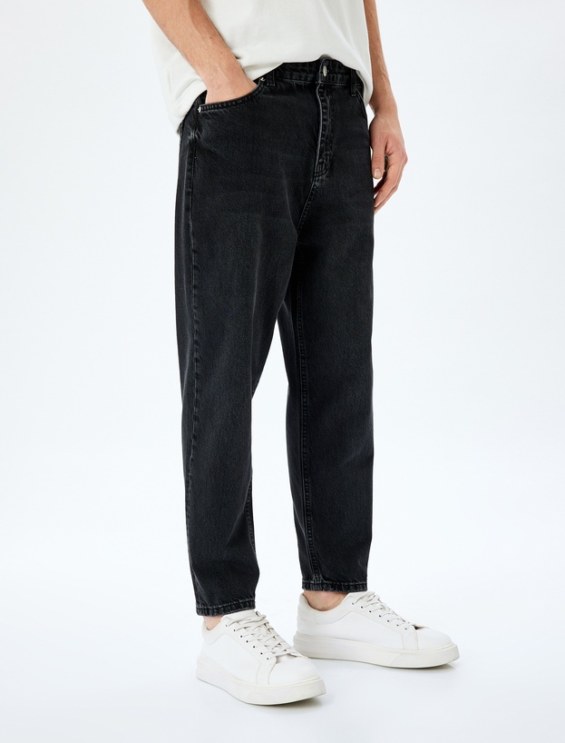 Pamuklu Normal Bel Loose Fit Jean Pantolon - Steve Jean_2