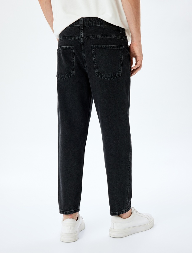 Pamuklu Normal Bel Loose Fit Jean Pantolon - Steve Jean_3