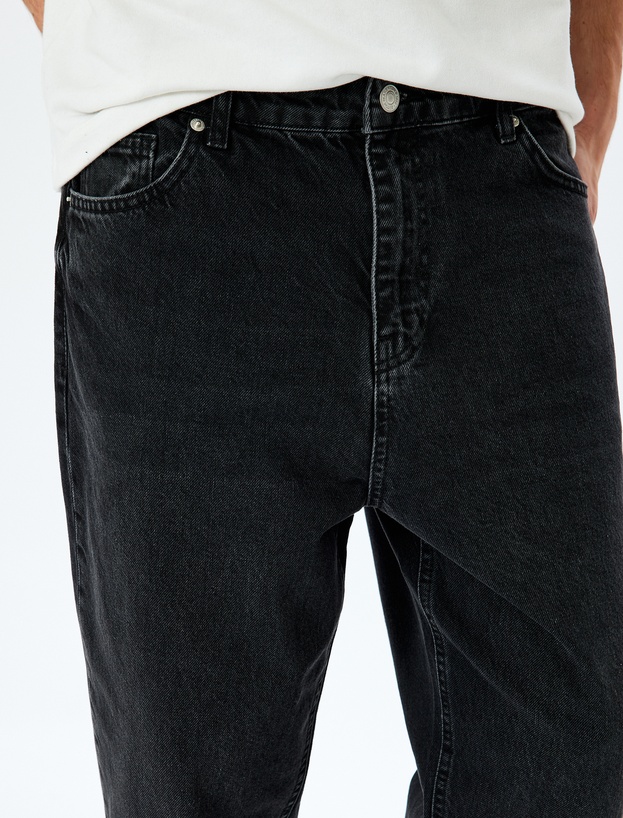 Pamuklu Normal Bel Loose Fit Jean Pantolon - Steve Jean_4