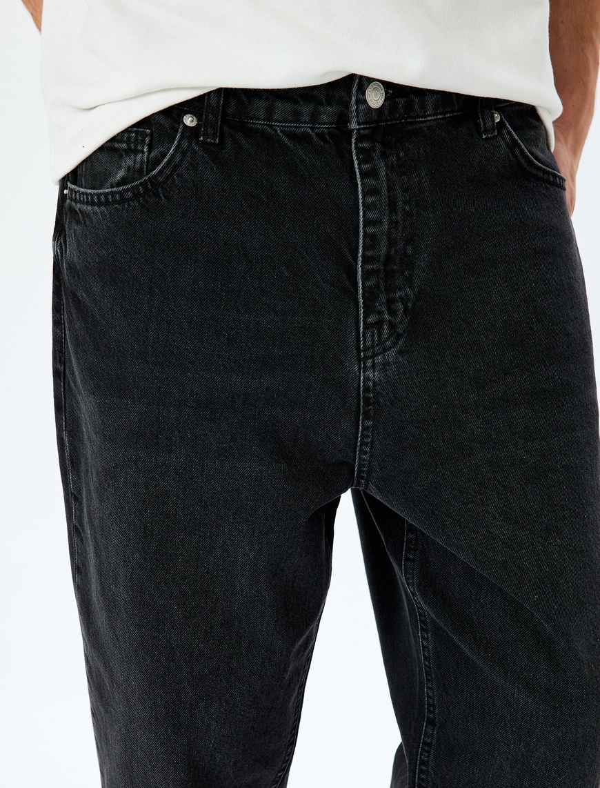   Pamuklu Normal Bel Loose Fit Jean Pantolon - Steve Jean