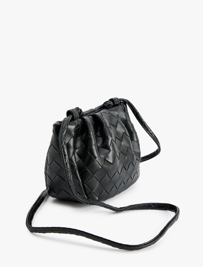 Kadın Suni Deri Büzgülü Askılı Çapraz Çanta