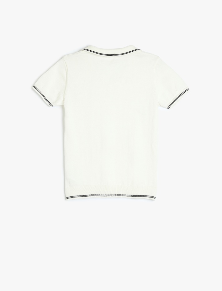 Erkek Çocuk Pamuklu Polo Yaka Kısa Kollu Ribanalı Tişört