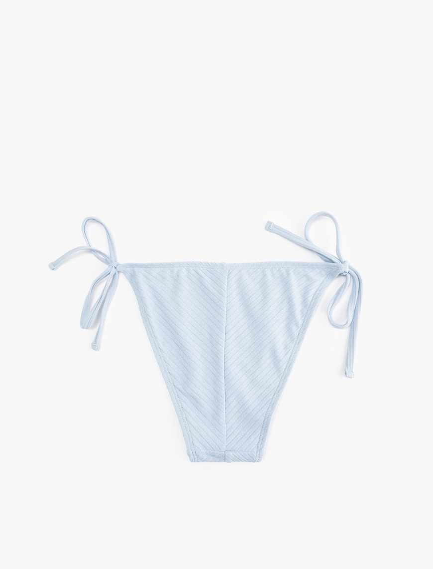   Astarlı Parıltılı Dokulu Yanları İpli Bikini Altı