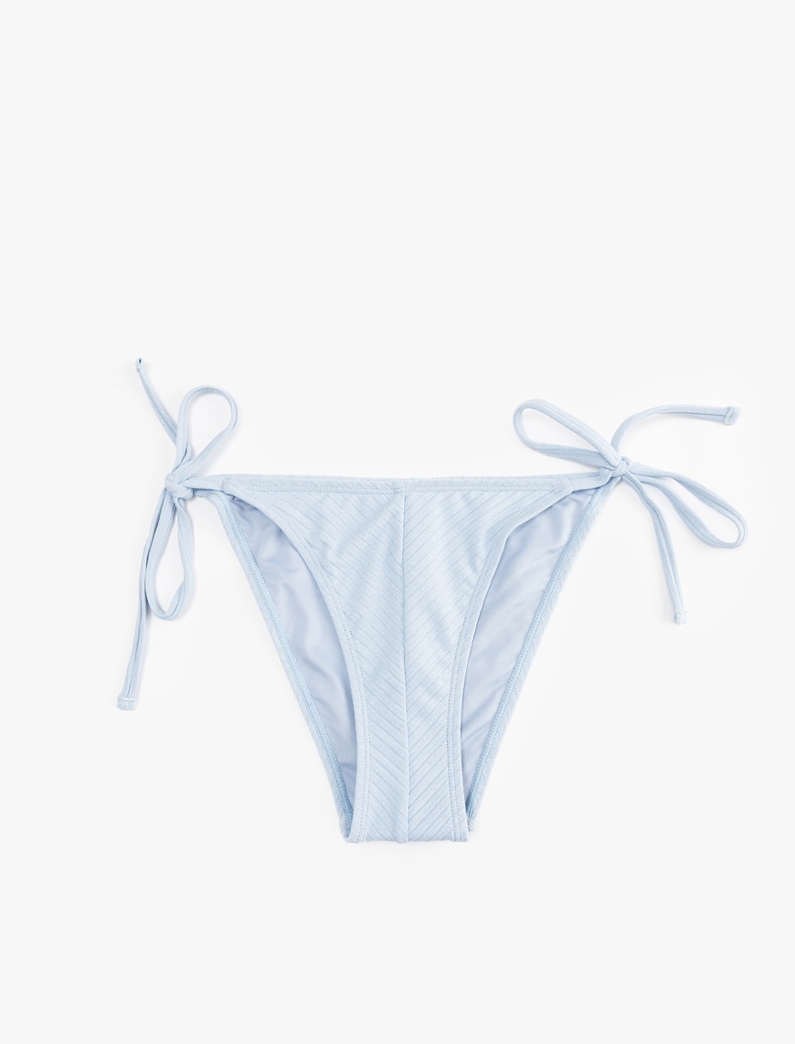   Astarlı Parıltılı Dokulu Yanları İpli Bikini Altı