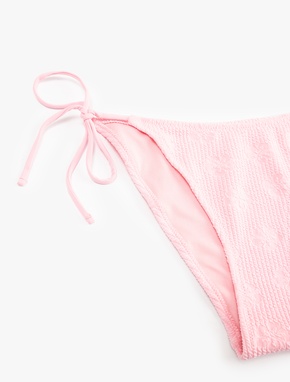 Fitilli Floral Dokulu Yanları İpli Bikini Altı_2