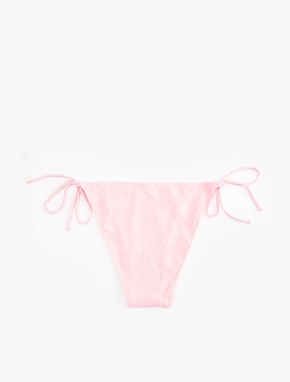 Fitilli Floral Dokulu Yanları İpli Bikini Altı_1