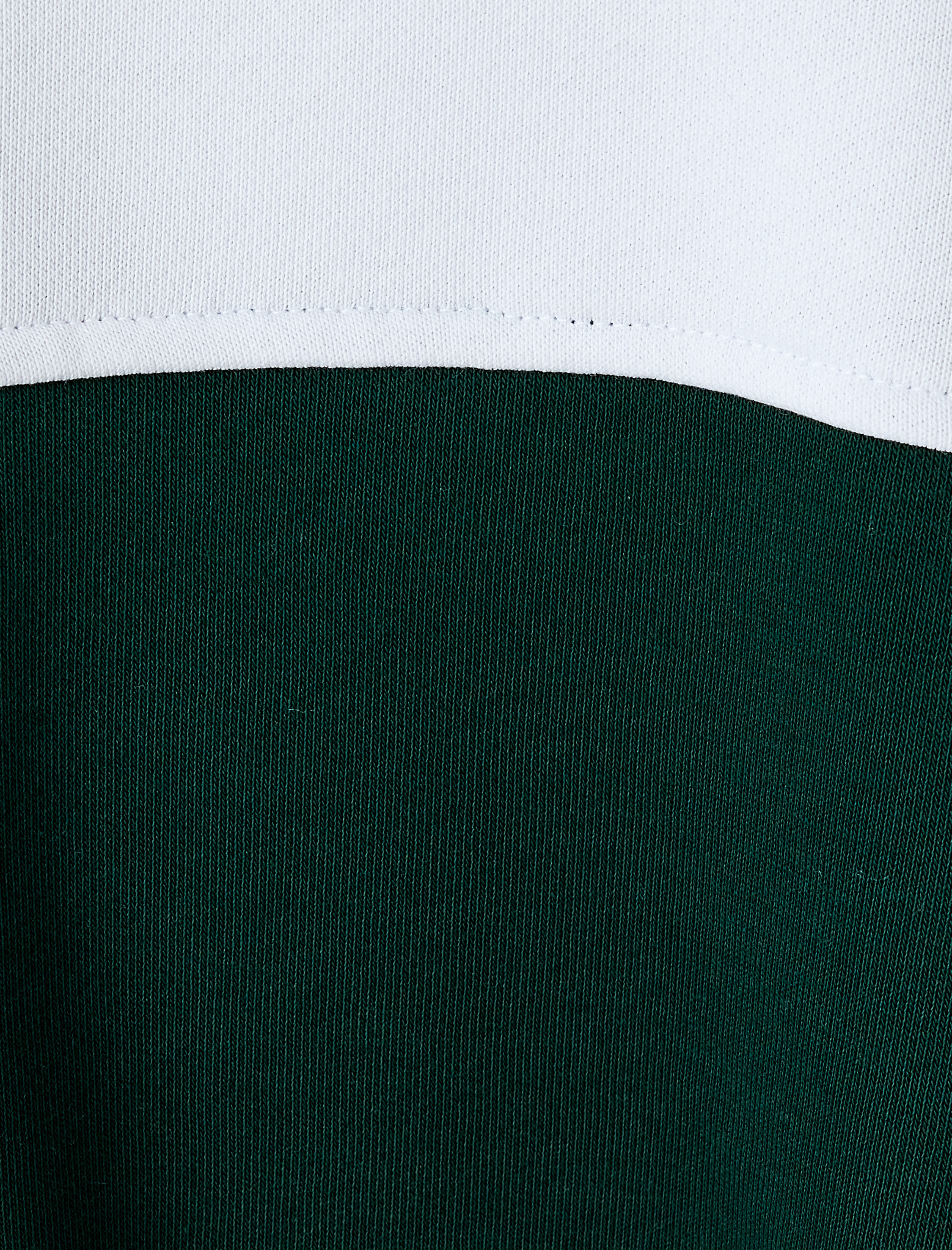 Polo Yaka Nakışlı Düğmeli Renk Bloklu Oversize Sweatshirt