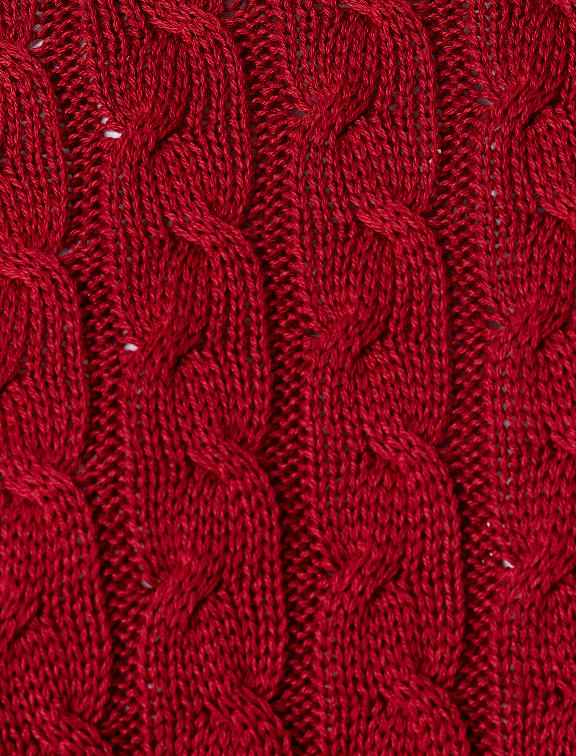   Oversize Kazak Bisiklet Yaka Triko Saç Örgü Dokulu