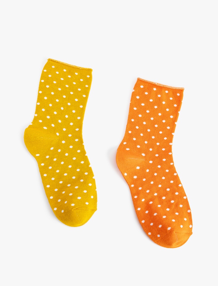 Kadın Puantiyeli 2'li Soket Çorap Seti