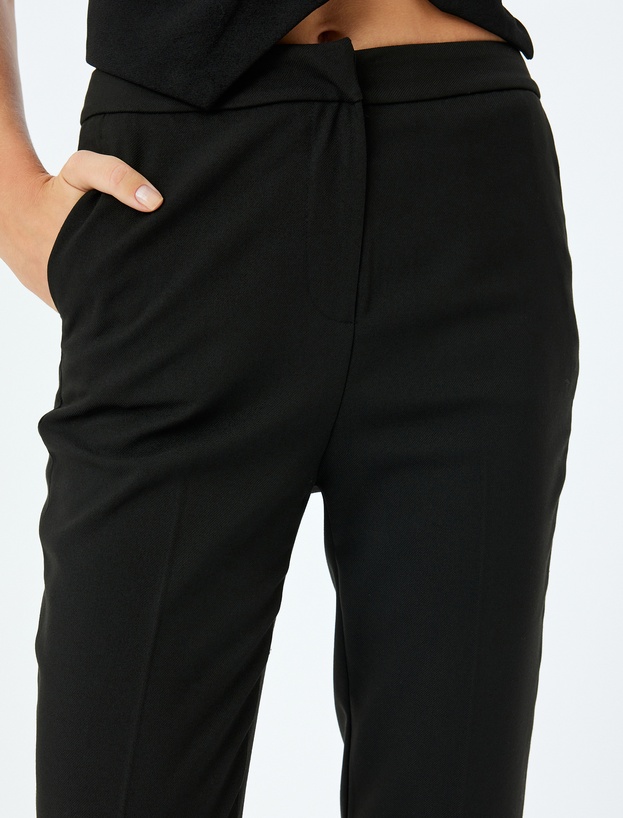 Yüksek Bel Slim Fit Cigarette Pantolon_4