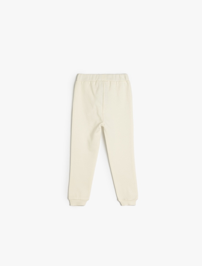 Erkek Bebek Pamuklu Beli Ayarlanabilir Lastikli Şardonlu Basic Jogger Eşofman Altı