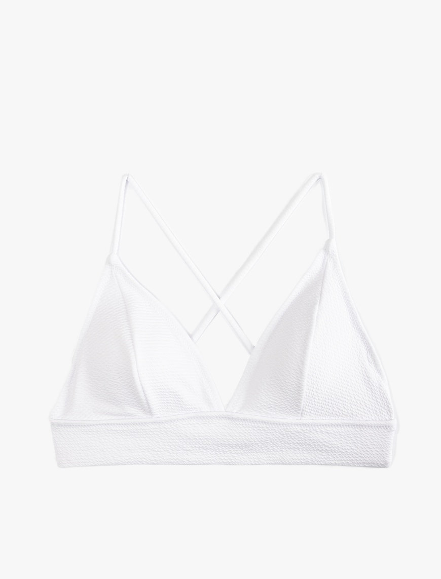   Arkası Çapraz Askılı Bağlama Detaylı Bralet Bikini Üstü