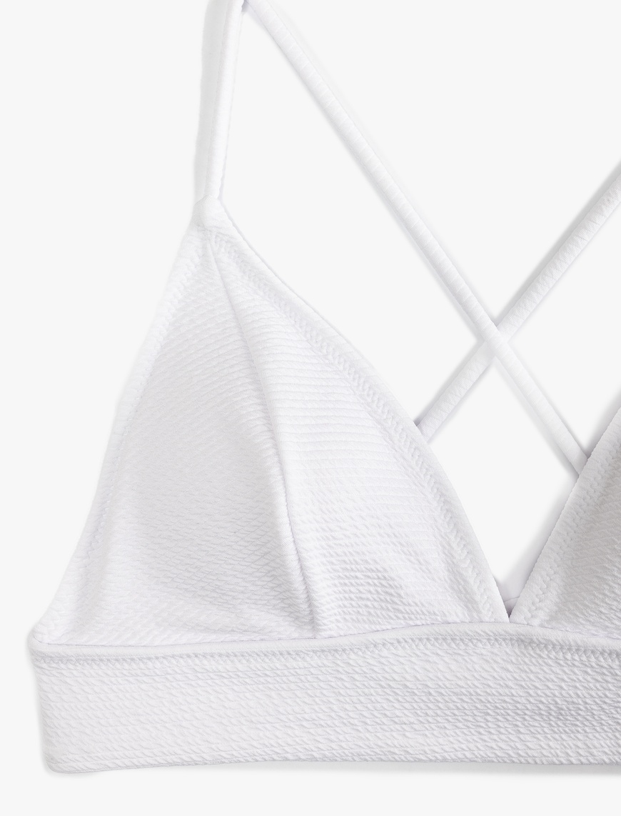   Arkası Çapraz Askılı Bağlama Detaylı Bralet Bikini Üstü