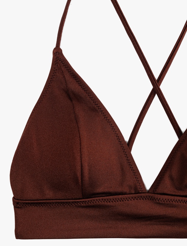 Arkası Çapraz Askılı Bağlama Detaylı Bralet Bikini Üst_2