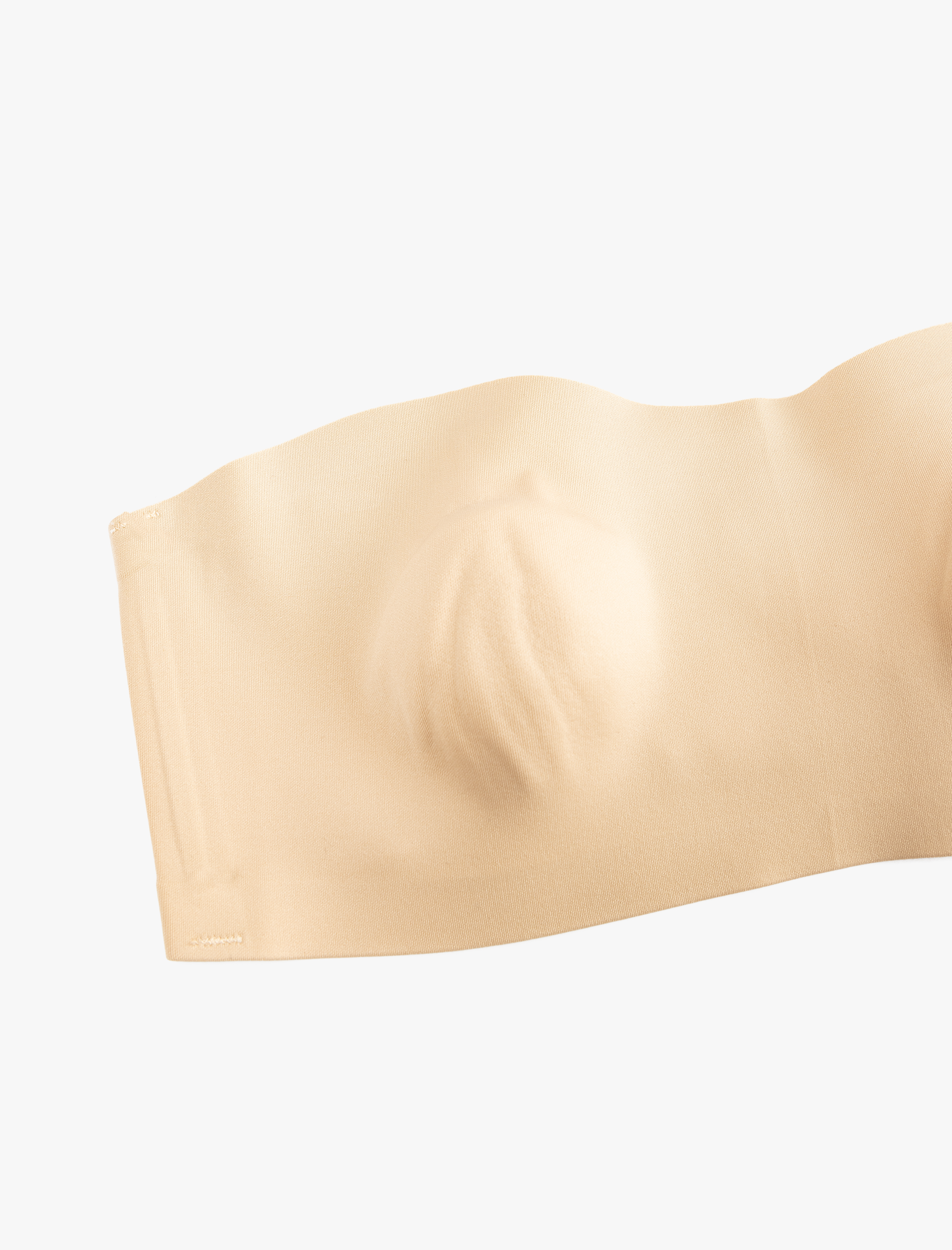   Nefes Alan Vücudu Saran Kumaş Balensiz Dolgusuz Straplez Sütyen