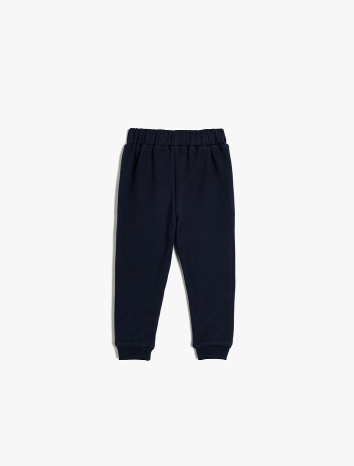 Erkek Bebek Pamuklu Beli Bağcıklı Basic Jogger Eşofman Altı