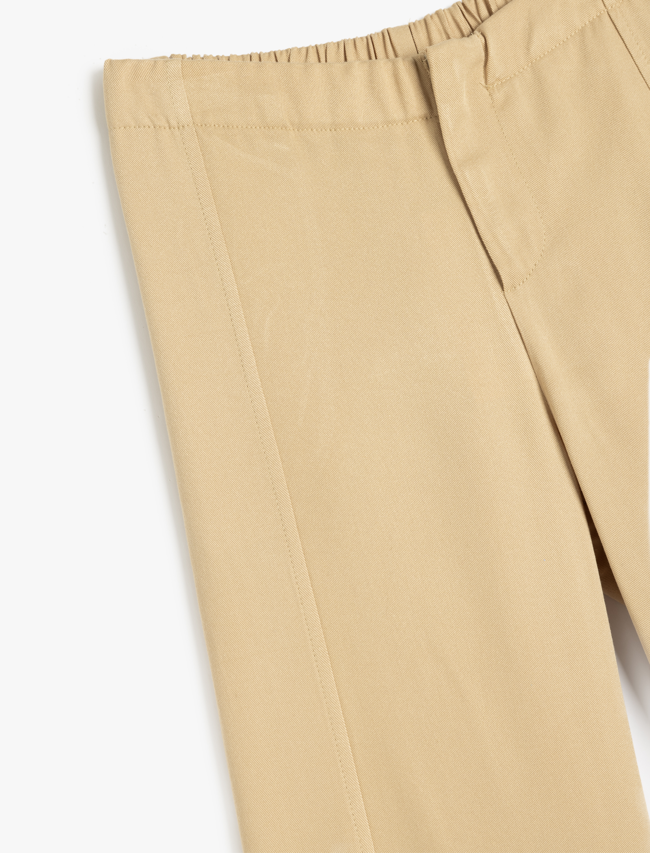  Kız Çocuk Bol Paça Viskon Kumaş Basic Pantolon