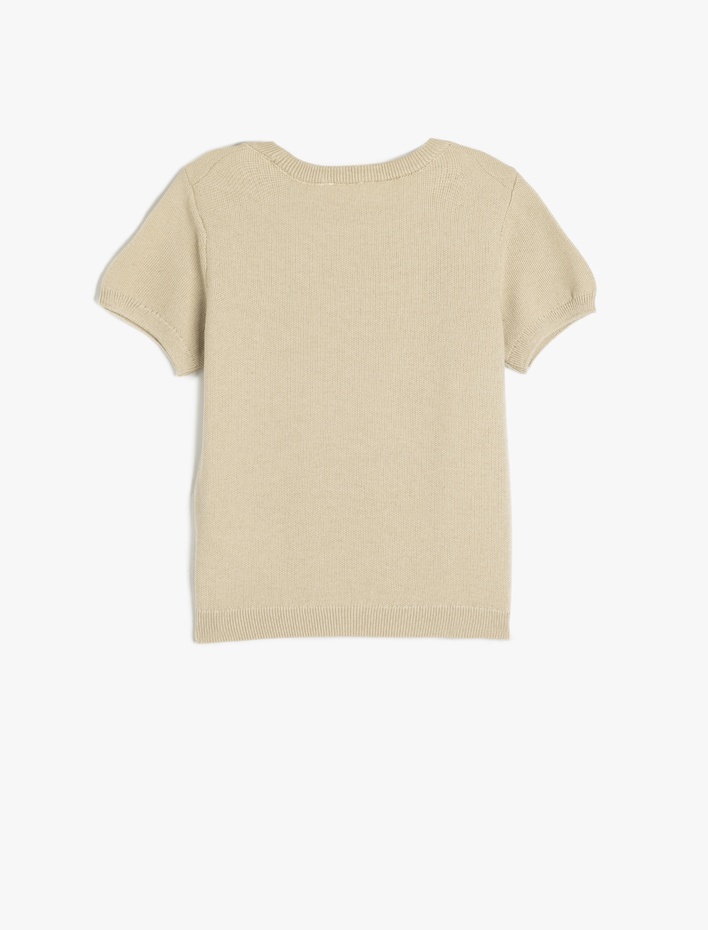 Erkek Çocuk Kısa Kollu Bisiklet Yaka Basic Triko Tişört