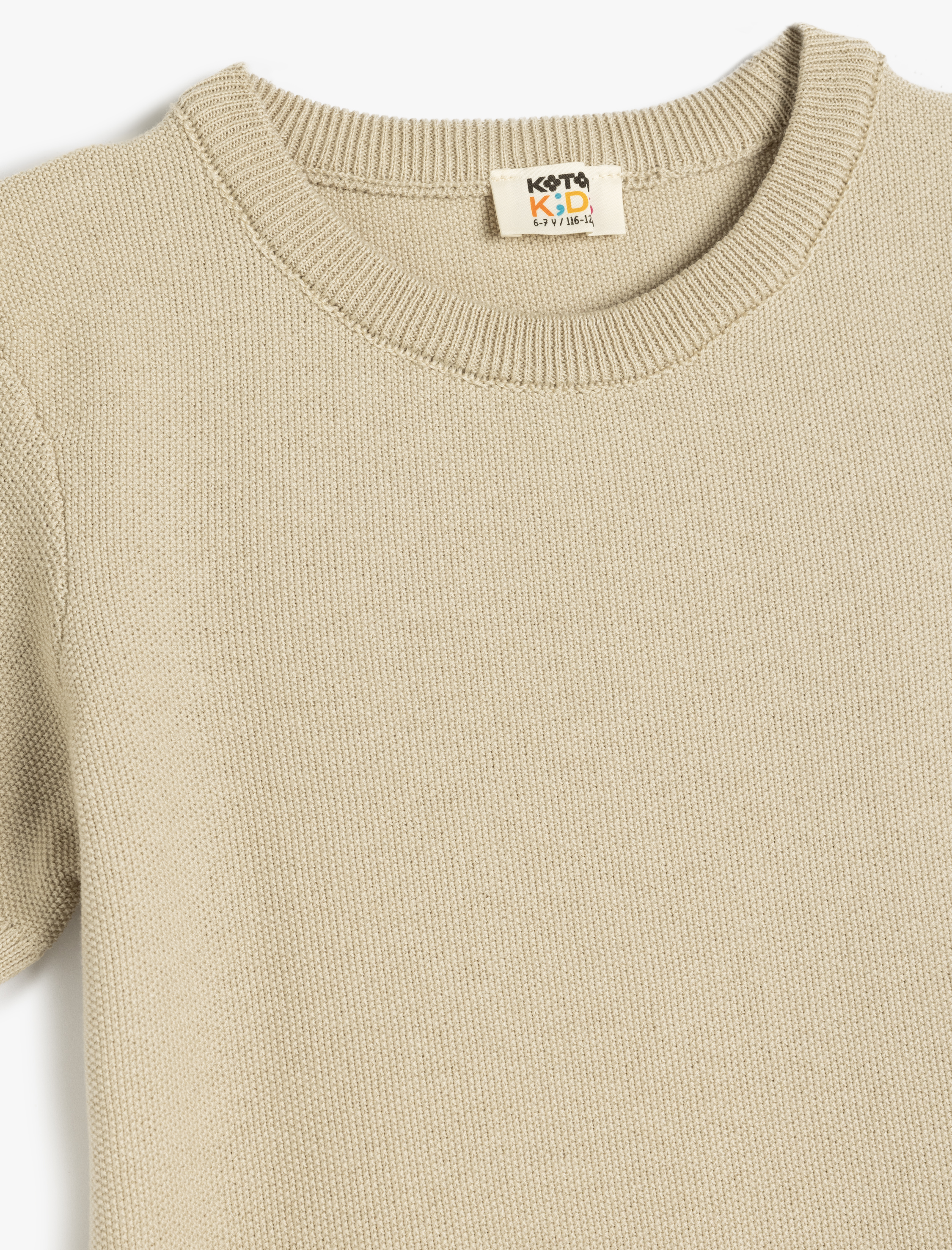 Erkek Çocuk Kısa Kollu Bisiklet Yaka Basic Triko Tişört