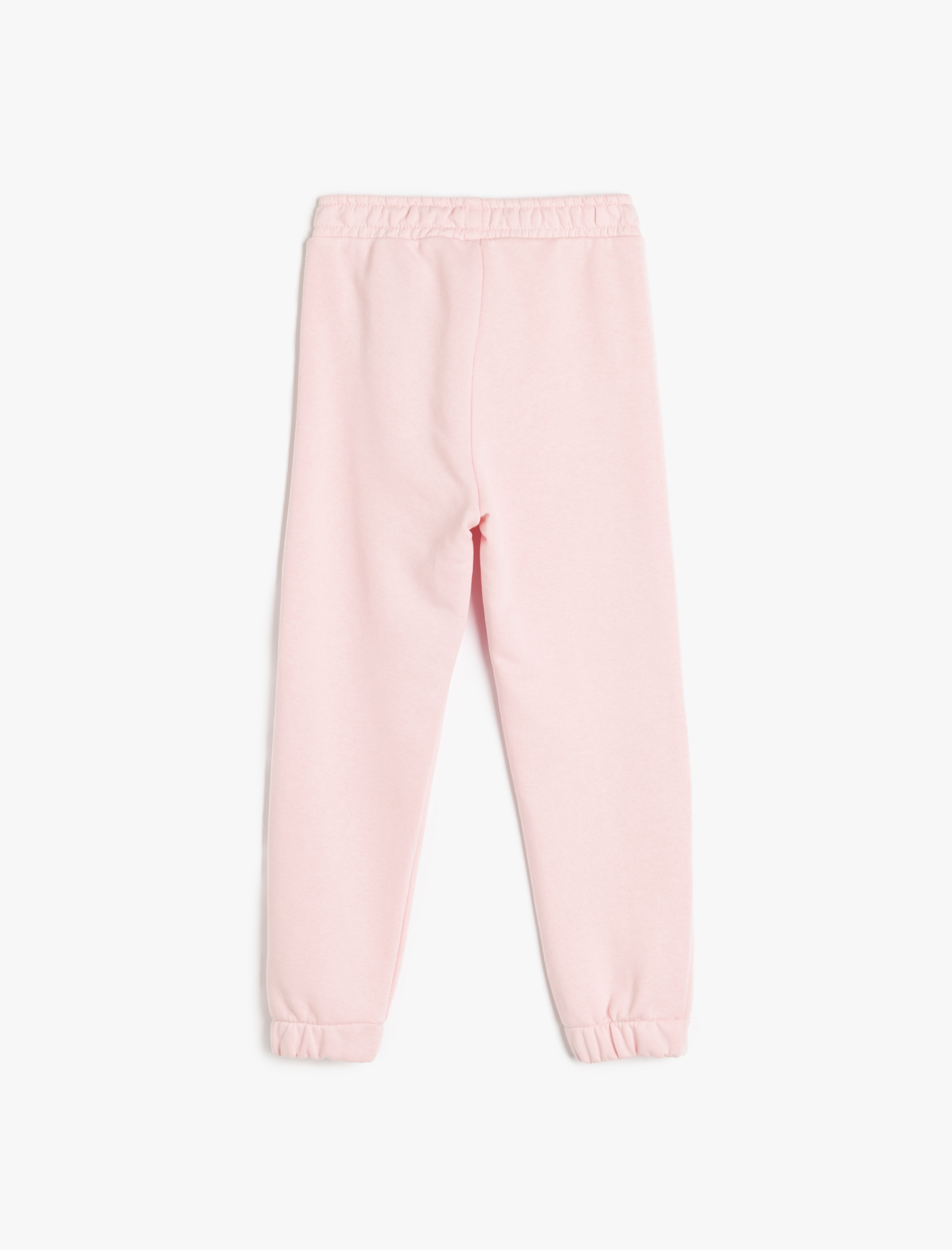  Kız Çocuk Beli Lastikli Nervürlü Basic Jogger Eşofman Altı