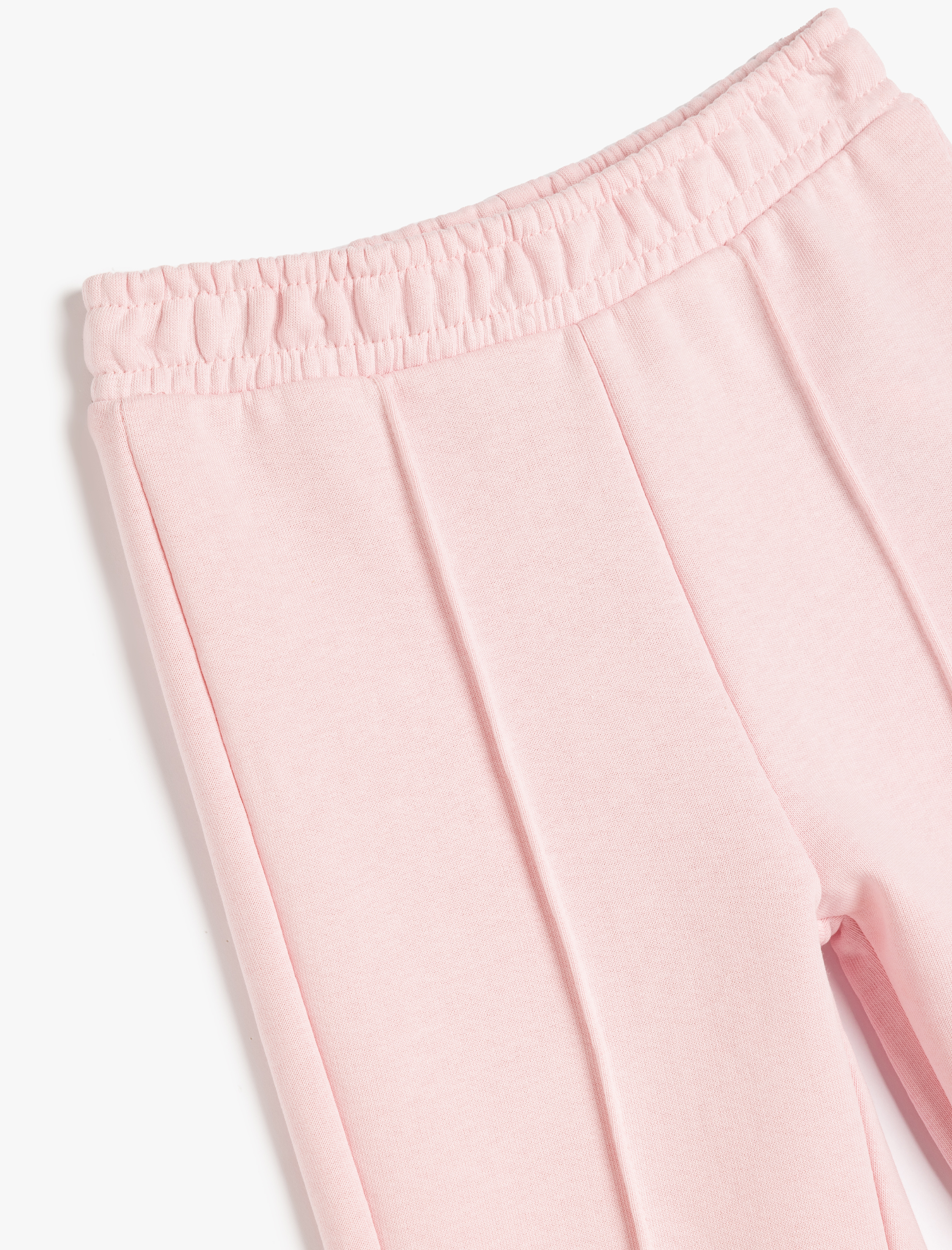  Kız Çocuk Beli Lastikli Nervürlü Basic Jogger Eşofman Altı