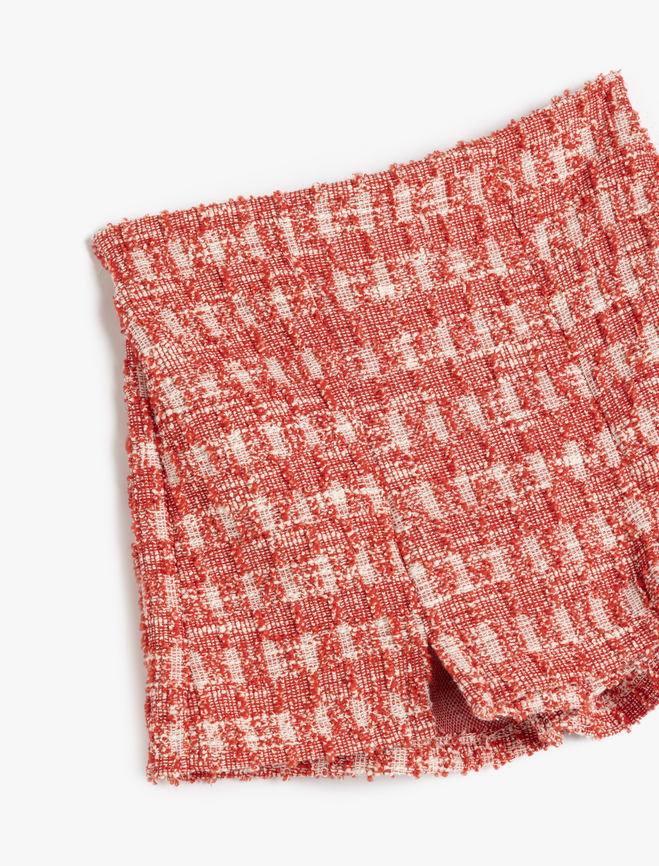  Kız Çocuk Pile Detaylı Desenli Tüvit Şort Etek