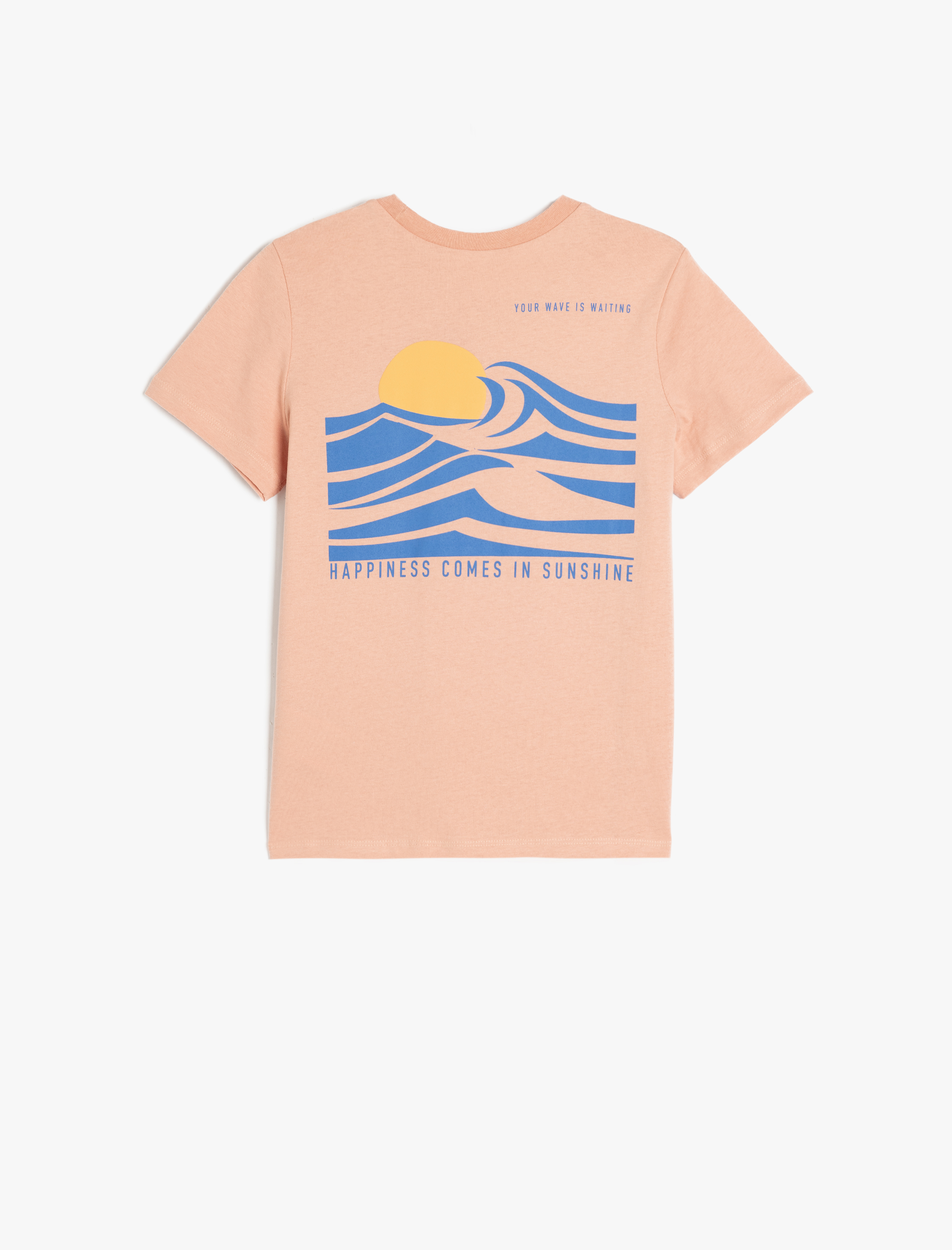  Erkek Çocuk Baskı Detaylı Kısa Kollu Bisiklet Yaka Pamuklu Tişört