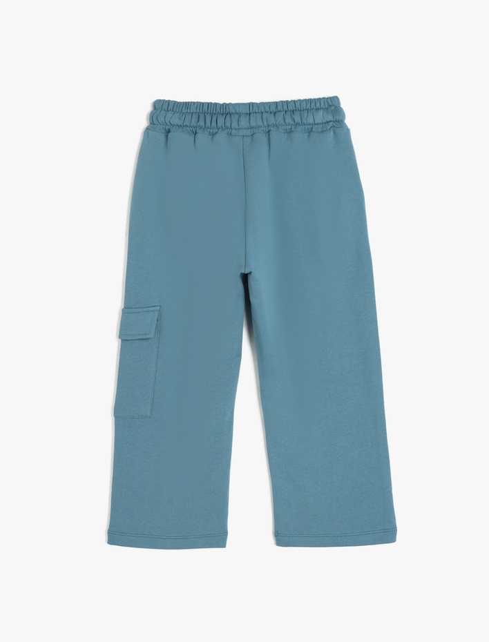 Erkek Çocuk Beli Lastikli Bağlama Detaylı Pamuklu Eşofman Altı