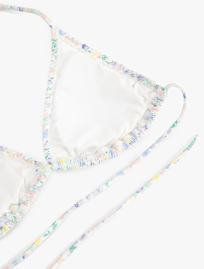  Koton X Sibil Çetinkaya - Boyundan Bağlamalı Gipeli Üçgen Bikini Üstü