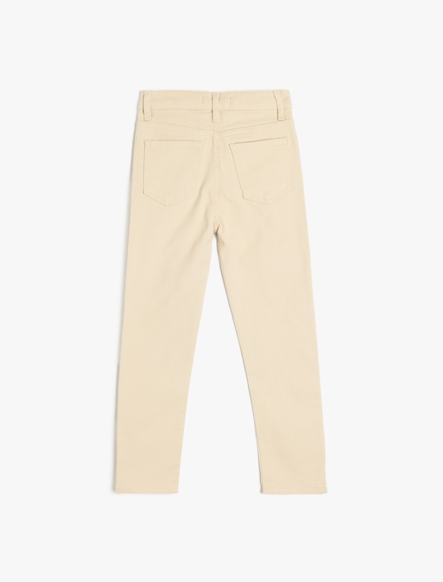 Beli Ayarlanabilir Lastikli Pamuklu Slim Fit Pantolon_1